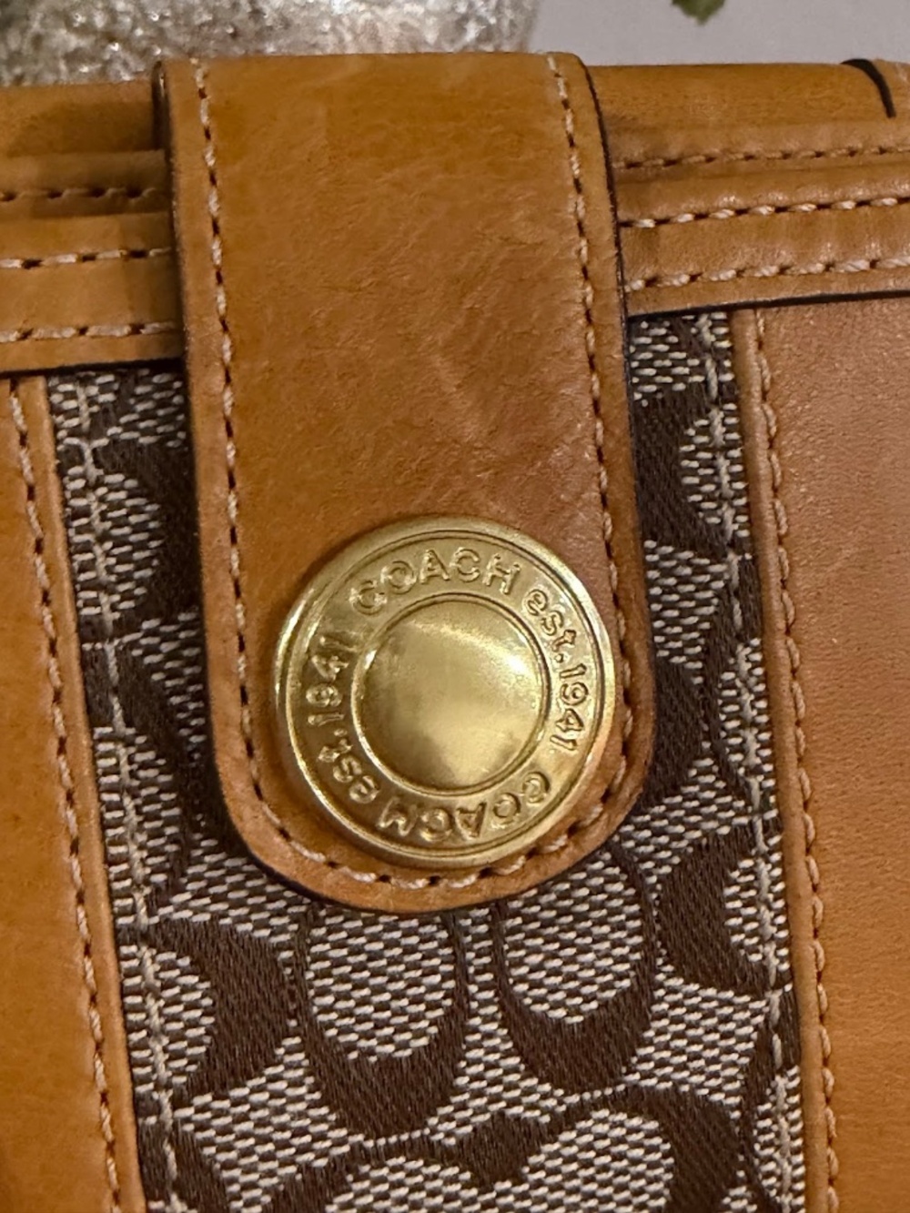 Coach Ergo Signature Bifold Leather Mini Wallet Style F41477 Vintage Y2K - Picture 11 of 11
